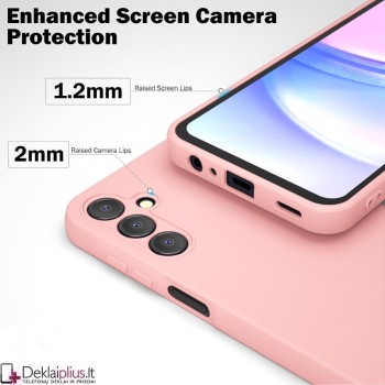 Liquid Air silikoninis rausvas dėklas - su kameros apsauga (Samsung Galaxy M35 5G)